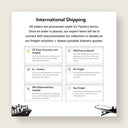 International shipping terms card for Honey X export orders: CIF, FOB, Ex-Factory, air freight, DDU and sea freight