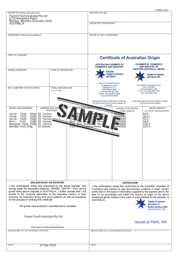 A document with a stamp that says sample.