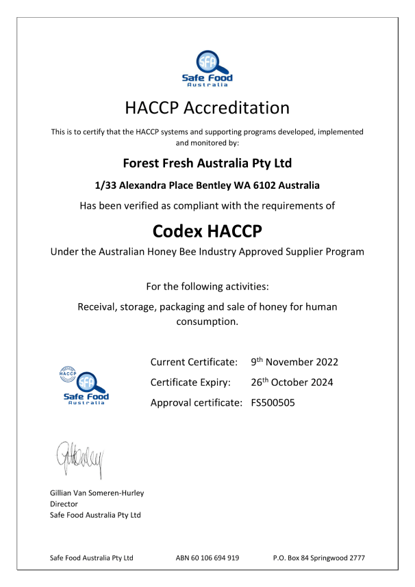 HACCP Certificate