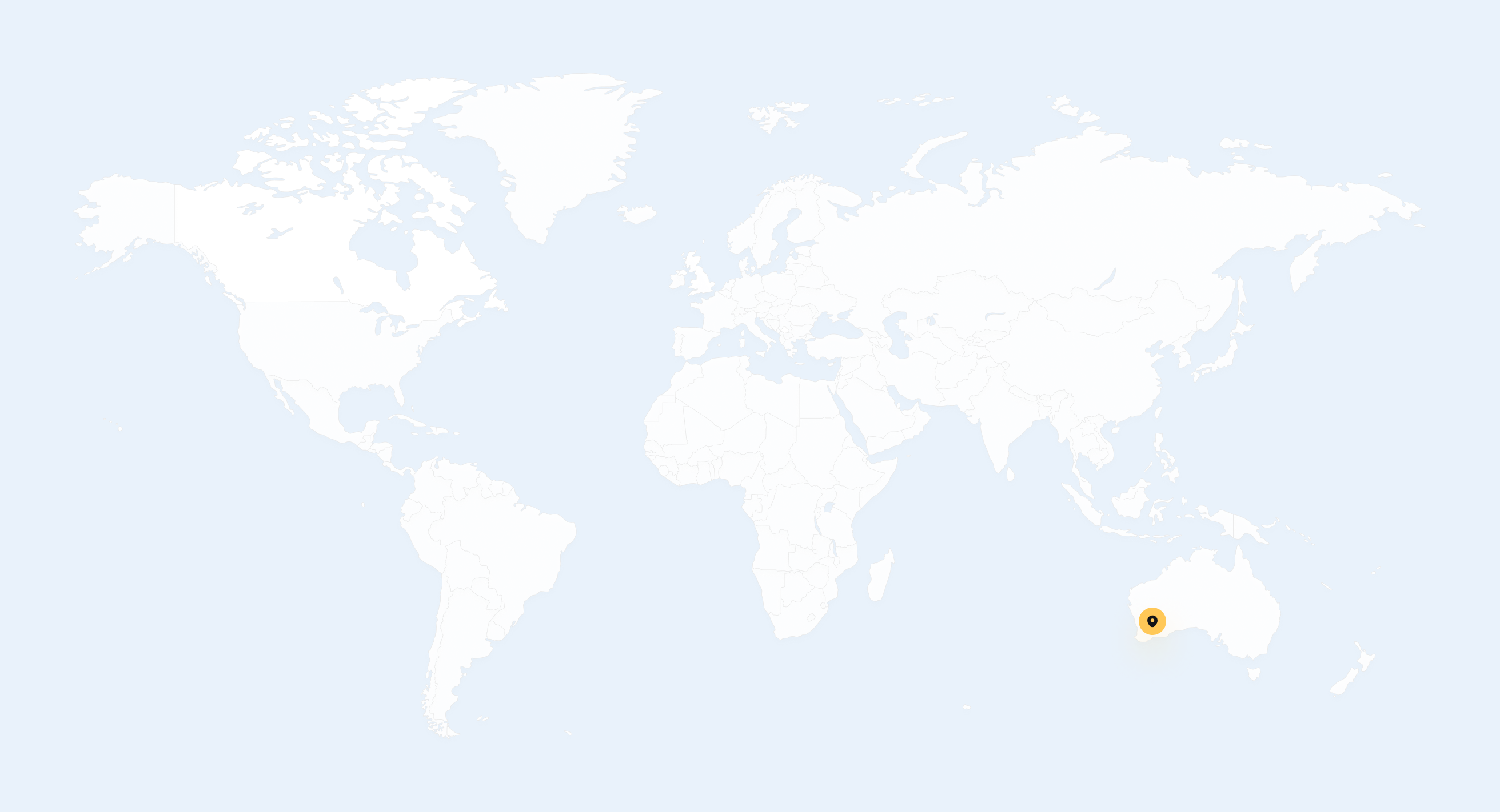 World map highlighting the 17 or more countries Honey X exports Western Australian honey to